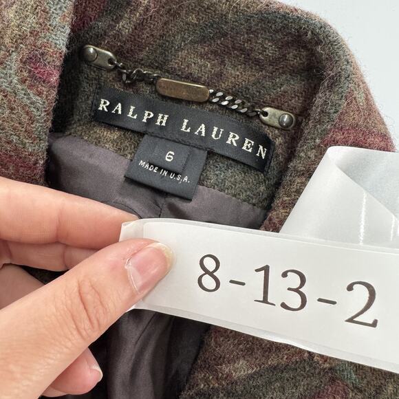 Ralph Lauren Blazer Womens 6 Paisley Wool Made USA Union Jacket Vintage 90s - Picture 3 of 9